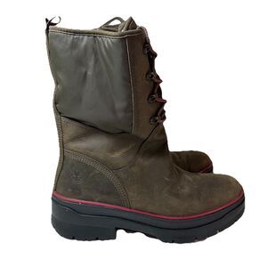 Timberland Malynn Waterproof Leather Boots Women 9.5 Chunky Lace Up Outdoors